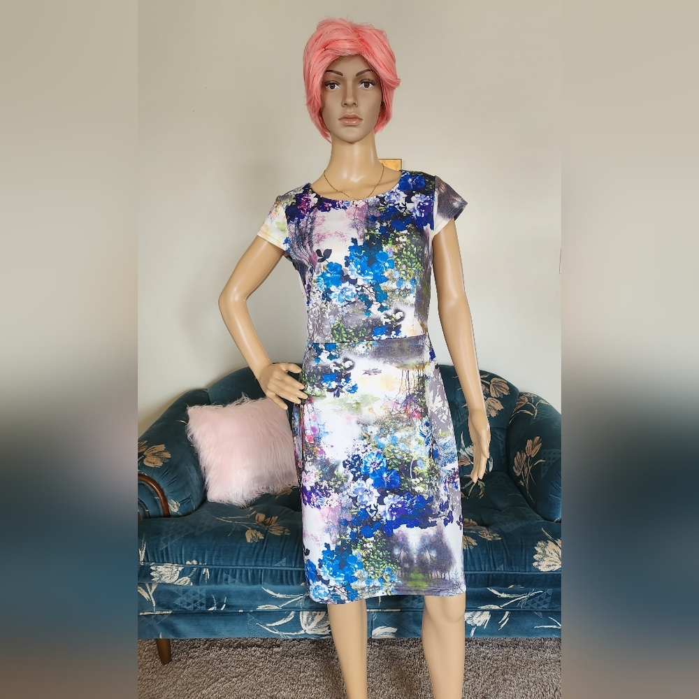 Floral Bodycon Office Dress